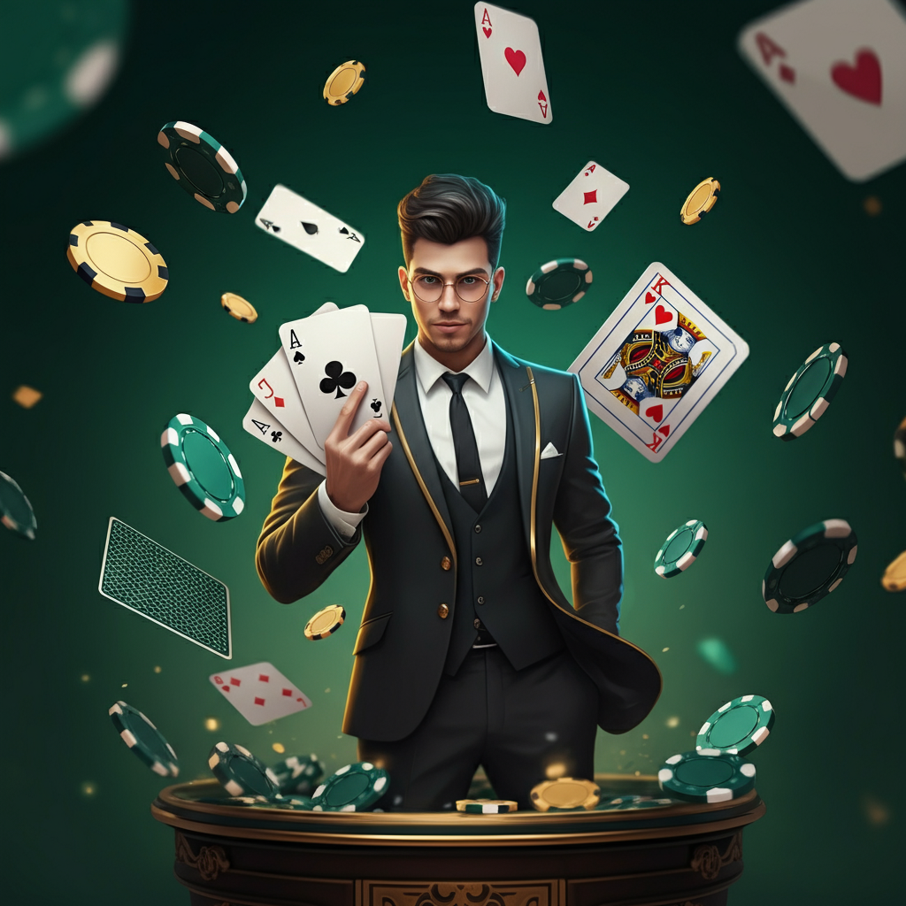 Playwithking-guyholding-cards